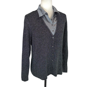 JM Collection sparkly black sweater